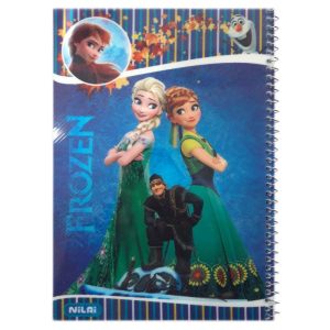 دفتر نقاشی دخترانه 50 برگ فانتزی سیمی طلقی سایز وزیری