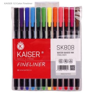 روان نویس نوک نمدی ۱۲ رنگ KAISER